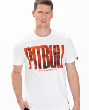Koszulka męska PIT BULL Orange Dog biała